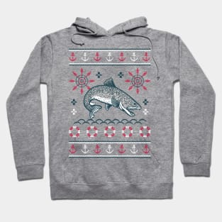 Pike Fish Ugly Christmas Sweater // Fisherman Christmas Hoodie